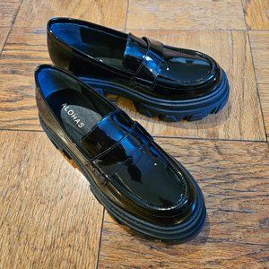 NWT Alohas Trailblazer Black Patent Leather Loafers (EUR 38 / US 7-7.5)